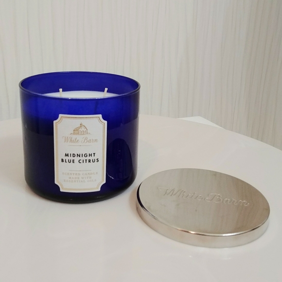 White Barn | Accents | White Barn Midnight Blue Citrus 3 Wick Candle ...